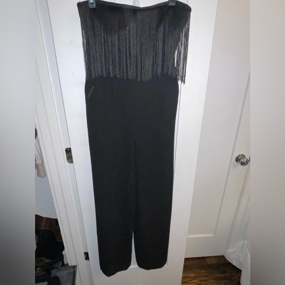Jessica Simpson Wide-Leg Jumpsuit with Fringe